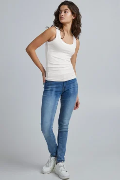 Ichi Basics | T-shirts>IHZOLA Top White