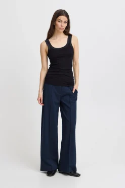 Ichi Basics | T-shirts>IHZOLA Top Black
