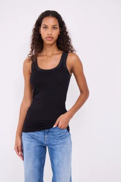 Ichi Basics | T-shirts>IHZOLA Top Black