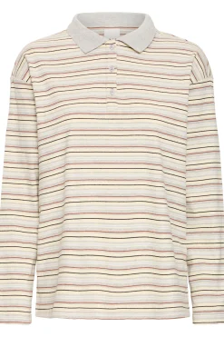 Ichi T-shirts>IXBECKY Poloshirt Greymelange