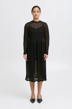Ichi Kleider>IXLACEY Kleid Black
